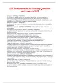 ATI Fundamentals for Nursing Questions  and Answers 2025