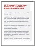 ITS Cybersecurity Practice Exam&period; Questions with Correct Verified Answers 2025-2026&period; Graded A