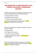 FIRE INSPECTOR 1A QUESTIONS WITH 100&percnt;  CORRECT SOLUTIONS &vert; GUARANTEED  SUCCESS&period;