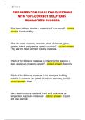 FIRE INSPECTOR CLASS TWO QUESTIONS  WITH 100&percnt; CORRECT SOLUTIONS &vert;  GUARANTEED SUCCESS&period; 