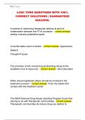 LCDC TXRG QUESTIONS WITH 100&percnt;  CORRECT SOLUTIONS &vert; GUARANTEED  SUCCESS&period;