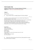Test Bank Auditing and Assurance Services A Systematic Approach 12th Edition by William F. Messier Jr., Steven M. Glover, Douglas F. Prawitt Updated 2025/2026