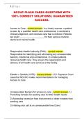 NCCHC FLASH CARDS QUESTIONS WITH  100&percnt; CORRECT SOLUTIONS &vert; GUARANTEED  SUCCESS&period; 