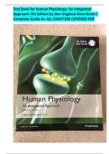 Test Bank for Human Physiology&colon; An Integrated Approach 7th Edition by Dee Unglaub Silverthorn &vert; ISBN&colon; 9780321981226 &vert; Complete Guide A&plus;