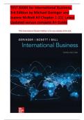 TEST BANK For International Business 3rd Edition by Michael Geringer&comma; Jeanne McNett&comma; Verified Chapters 1 - 15&comma; Complete Newest Version
