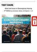 Test Bank for Ethics and Issues in Contemporary Nursing by Margaret A. Burkhardt |ISBN: 9780176696573| Guide A+