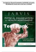 Test Bank For Physical Examination And Health Assessment 9th Edition By Carolyn Jarvis And Ann L&period; Eckhardt&vert; Latest Update 2025&sol;2026&vert; Graded A&plus;