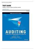 Test Bank for Auditing&colon; A Practical Approach with Data Analytics 2nd Edition by Raymond N&period; Johnson &vert;ISBN&colon; 9781119785996&vert; Guide A&plus;