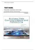 Test Bank for Business Data Communications and Networking, 13th Edition by Jerry FitzGerald |ISBN: 9781119441113| Guide A+