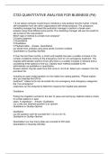 C723 QUANTITATIVE ANALYSIS FOR BUSINESS &lpar;PA&rpar;