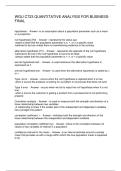 WGU C723 QUANTITATIVE ANALYSIS FOR BUSINESS- FINAL
