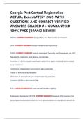 Georgia Pest Control Registration  ACTUAL Exam LATEST 2025 WITH  QUESTIONS AND CORRECT VERIFIED  ANSWERS GRADED A&plus; GUARANTEED  100&percnt; PASS &lbrack;BRAND NEW&excl;&excl;&excl;&excl; 