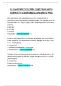 FL CAM PRACTICE EXAM QUESTIONS WITH  COMPLETE SOLUTIONS GUARANTEED PASS 2025&sol;2026