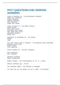 PPCT CHAPTER 2 QUESTIONS AND VERIFIED ANSWERS