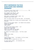 PPCT DEFENSIVE TACTICS QUESTIONS AND VERIFIED ANSWERS