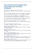 PPCT INSTRUCTOR COURSE 2025 QUESTIONS AND VERIFIED ANSWERS