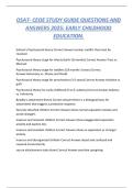 OSAT- CEOE STUDY GUIDE QUESTIONS AND ANSWERS 2025&colon; EARLY CHILDHOOD EDUCATION&period;