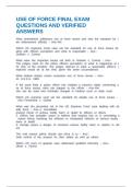 USE OF FORCE FINAL EXAM QUESTIONS AND VERIFIED ANSWERS