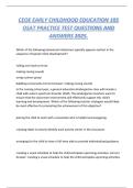 CEOE EARLY CHILDHOOD EDUCATION 105 OSAT PRACTICE TEST QUESTIONS AND ANSWERS 2025&period;