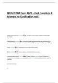 NRCME DOT Exam 2022 &ndash; Real Questions & Answers for Certification REAL EXAM&excl;&excl;&excl;