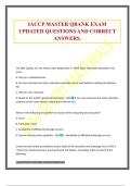 IACCP MASTER QBANK EXAM UPDATED QUESTIONS AND CORRECT ANSWERS&period;