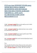 CLN 251&sol;252 NEWEST EXAM 2025 WITH MULTIPLE CHOICE QUESTIONS AND DETAILED SOLVED SOLUTIONS ALREADY GRADED A&plus; AND 100&percnt; GUARANTEE PASS &lpar;JUST RELEASED&excl;&excl;&excl;&excl;&excl;&excl;&excl;&rpar;