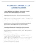 KEY PRINCIPLES AND PRACTICES IN STUDENT ASSESSMENT&period;