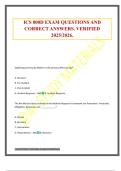 ICS 800D EXAM QUESTIONS AND CORRECT ANSWERS&period; VERIFIED 2025&sol;2026