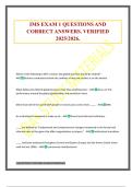 IMS EXAM 1 QUESTIONS AND CORRECT ANSWERS&period; VERIFIED 2025&sol;2026&period;