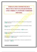 INDIANA PSI COSMETOLOGY PRACTICE TEST EXAM QUESTIONS AND CORRECT ANSWERS VERIFIED 2025&sol;2026&period;