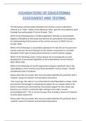 FOUNDATIONS OF EDUCATIONAL ASSESSMENT AND TESTING&period;
