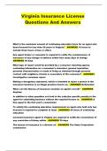 Virginia Insurance License Questions And Answers