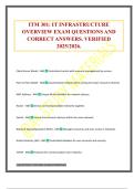 ITM 301&colon; IT INFRASTRUCTURE OVERVIEW EXAM QUESTIONS AND CORRECT ANSWERS&period; VERIFIED 2025&sol;2026&period;