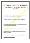 IV CERTIFICATION EXAM QUESTIONS AND CORRECT ANSWERS&period; VERIFIED 2025&sol;2026&period;