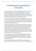 KEY PRINCIPLES OF ASSESSMENT IN EDUCATION&period;