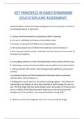 KEY PRINCIPLES IN EARLY CHILDHOOD EDUCATION AND ASSESSMENT&period;