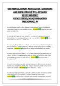 VATI MENTAL HEALTH ASSESSMENT &vert;QUESTIONS AND 100&percnt; CORRECT WELL DETAILED ANSWERS&vert;LATEST UPDATE&excl;&excl;&excl;2025&sol;2026&vert;GUARANTEED PASS&vert;GRADED A&plus;