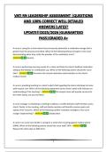 VATI RN LEADERSHIP ASSESSMENT &vert;QUESTIONS AND 100&percnt; CORRECT WELL DETAILED ANSWERS&vert;LATEST UPDATE&excl;&excl;&excl;2025&sol;2026&vert;GUARANTEED PASS&vert;GRADED A&plus;