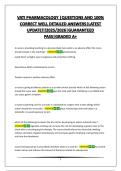 VATI PHARMACOLOGY &vert;QUESTIONS AND 100&percnt; CORRECT WELL DETAILED ANSWERS&vert;LATEST UPDATE&excl;&excl;&excl;2025&sol;2026&vert;GUARANTEED PASS&vert;GRADED A&plus;