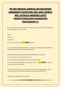 PN VATI MEDICAL SURGICAL RE-EVALUATION ASSESSMENT&vert;QUESTIONS AND 100&percnt; CORRECT WELL DETAILED ANSWERS&vert;LATEST UPDATE&excl;&excl;&excl;2025&sol;2026&vert;GUARANTEED PASS&vert;GRADED A&plus;