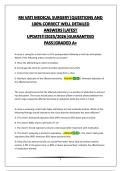 RN VATI MEDICAL SURGERY&vert;QUESTIONS AND 100&percnt; CORRECT WELL DETAILED ANSWERS&vert;LATEST UPDATE&excl;&excl;&excl;2025&sol;2026&vert;GUARANTEED PASS&vert;GRADED A&plus;