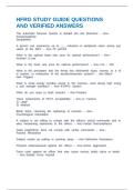 HFRG STUDY GUIDE QUESTIONS AND VERIFIED ANSWERS
