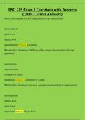 BSC 215 Exam 1 Questions with Answers  &lpar;100&percnt; Correct Answers&rpar; 