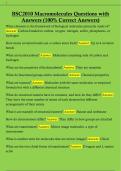 BSC2010 Macromolecules Questions with  Answers &lpar;100&percnt; Correct Answers&rpar; 