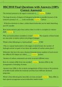 BSC2010 Final Questions with Answers &lpar;100&percnt;  Correct Answers&rpar;