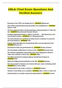 USLA Final Exam Questions And Verified Answers&period;