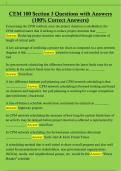  CEM 100 Section 3 Questions with Answers  &lpar;100&percnt; Correct Answers&rpar;