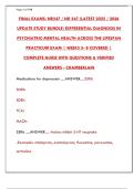 NR 547 Final Exams Study Guide 2025&colon; Advanced Pathophysiology & Diagnostics
