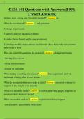  CEM 141 Questions with Answers &lpar;100&percnt;  Correct Answers&rpar;