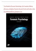 Test Bank for Forensic Psychology&comma; 7th Canadian Edition &lpar;Pearson&comma; 2025&rpar; by Pozzulo&comma; Bennell&comma; Forth and Luther&comma; Isbn no&semi; 9780135329054&comma; &lpar;Chapters 1-15&rpar; Complete Study Guide&excl;&excl;&excl;&excl;&excl;&excl;&excl;&excl;